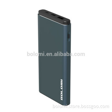 10000mah dual usb power bank charger with Aluminum alloy shell